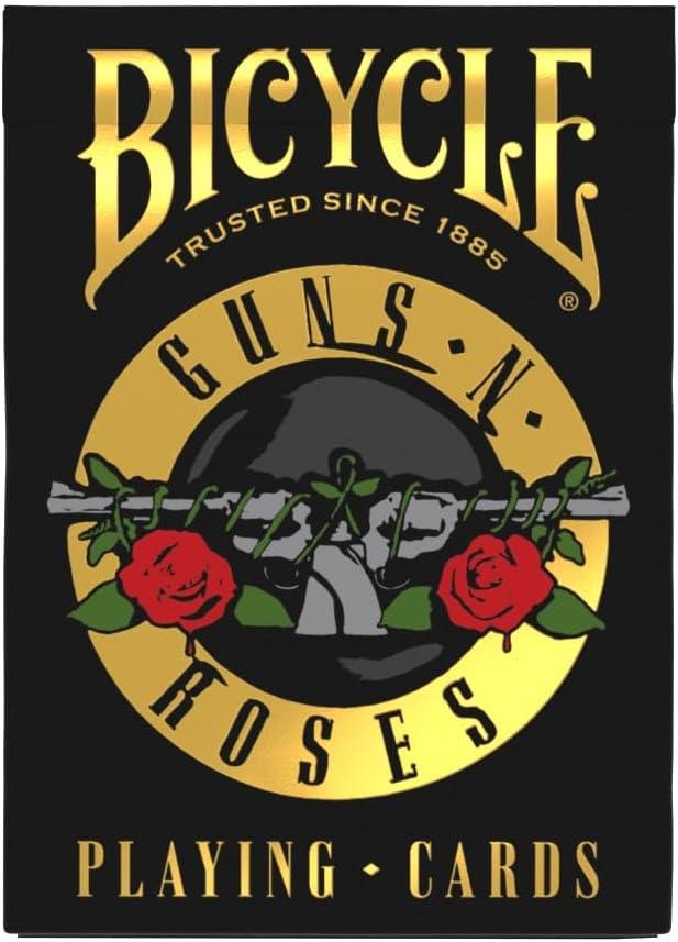 image:imageBicycle Guns N Roses Playing Cards Features Iconic Guns N Roses Band Designs Black and Gold 1 Deck
