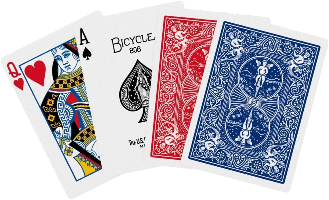 image:imageBicycle Jumbo Index Playing Cards 12 Pack Bulk Set of Large Print Poker Size Cards Red amp Blue Backs for Easy Reading Family Card Games Classrooms and Casino Play2 PK RedBlue Std 807
