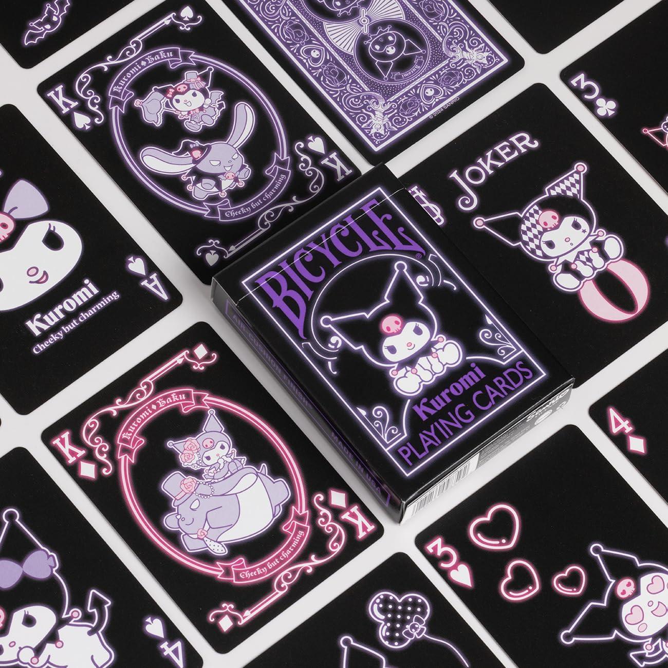 image:imageBicycle Kuromi Sanrio Playing Cards Black Pink and Purple 1 DeckHello Kitty Bundle