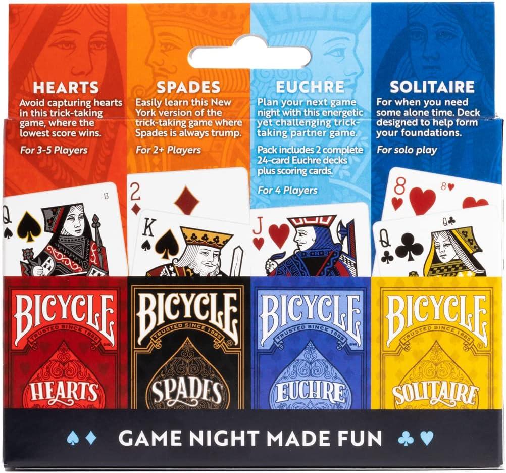 image:imageBicycle Pokeno Card Game Set with Deck Scoreboards amp Chips Poker meets Keno Fun Party Game and Family Game Night Favorite Ages 6Bicycle Games 4 Playing Card Games in 1