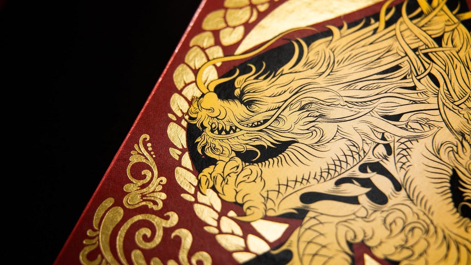 image:imageBicycle Red Dragon Gold Foil Premium Playing Cards 1 Deck