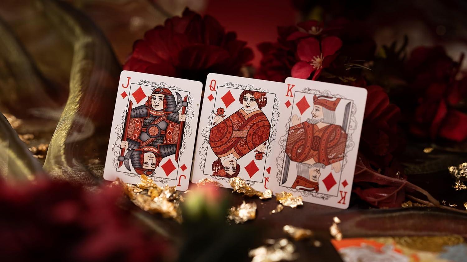 image:imageBicycle Red Dragon Gold Foil Premium Playing Cards 1 Deck