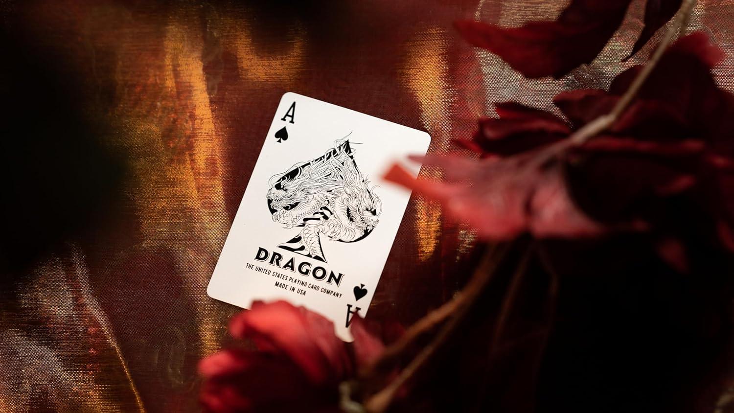 image:imageBicycle Red Dragon Gold Foil Premium Playing Cards 1 Deck