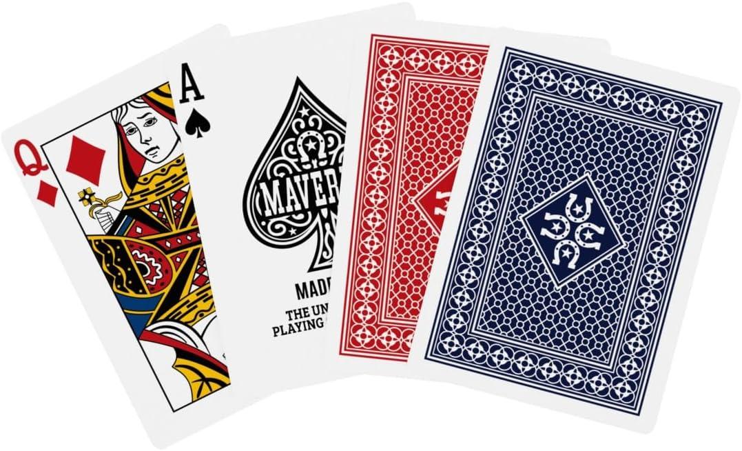 image:imageMaverick Jumbo Playing Cards 12 Pack Large Print Blue Deck Bulk Playing Cards for Poker Card Games and Group PlayMade in USA 12 PK Standard