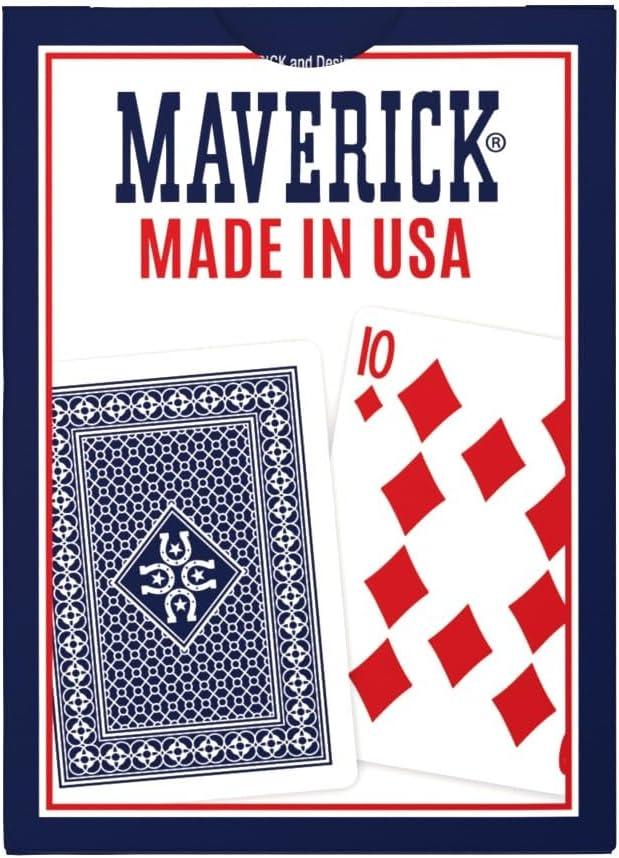 image:imageMaverick Jumbo Playing Cards 12 Pack Large Print Blue Deck Bulk Playing Cards for Poker Card Games and Group PlayMade in USA 12 PK Standard