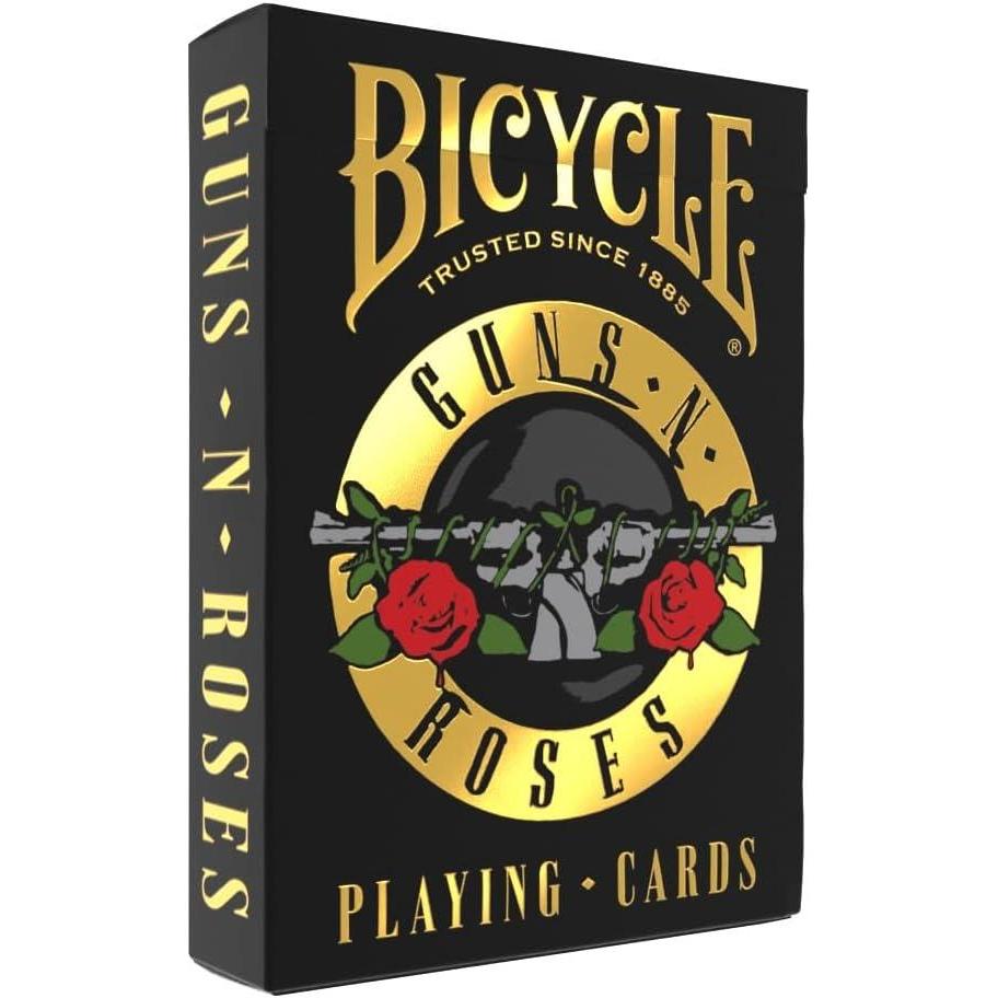 image:imageBicycle Guns N Roses Playing Cards Features Iconic Guns N Roses Band Designs Black and Gold 1 Deck