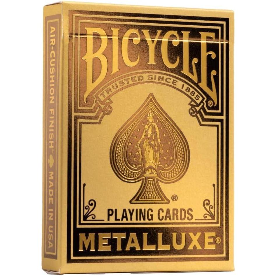 image:imageBicycle Metalluxe Green Playing Cards  Premium Metal Foil Finish  Poker SizeGold