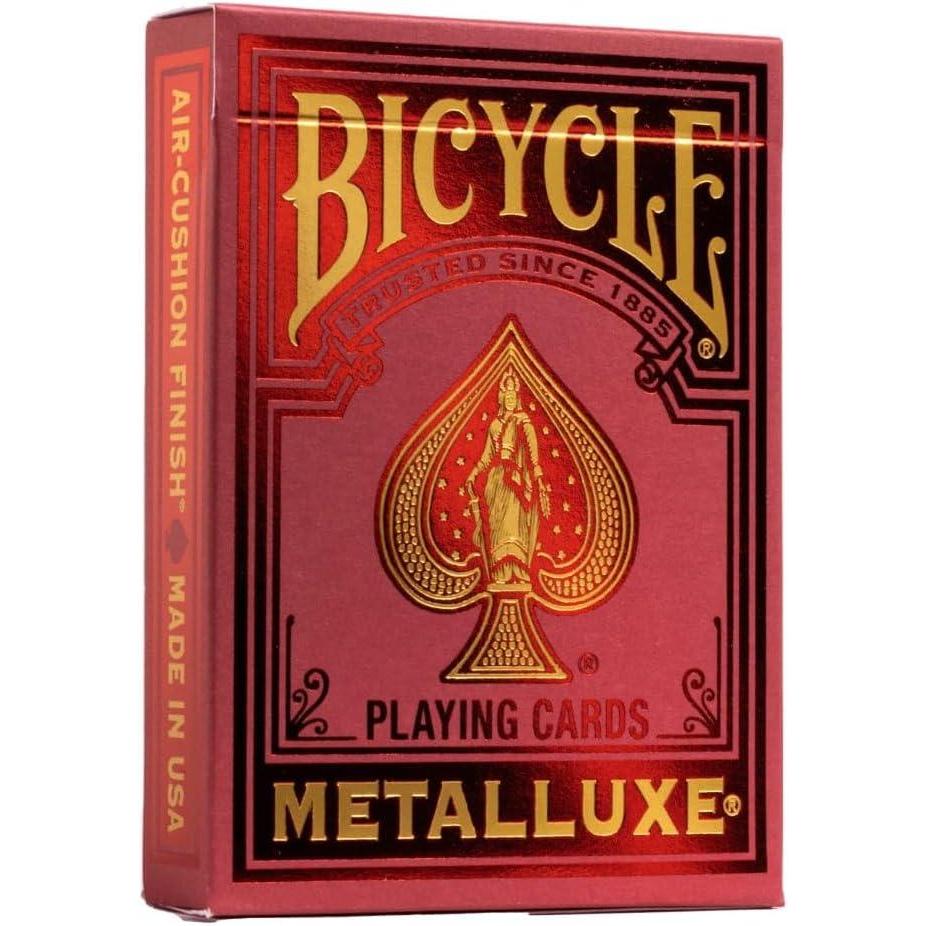 image:imageBicycle Metalluxe Green Playing Cards  Premium Metal Foil Finish  Poker SizeRed
