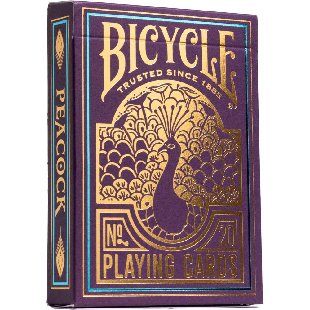 image:imageBicycle Peacock Playing Cards  Purple  Cold Foil Premium Playing Card Deck for Card Games and Magic Tricks  Dazzling Design Smooth FinishPurple