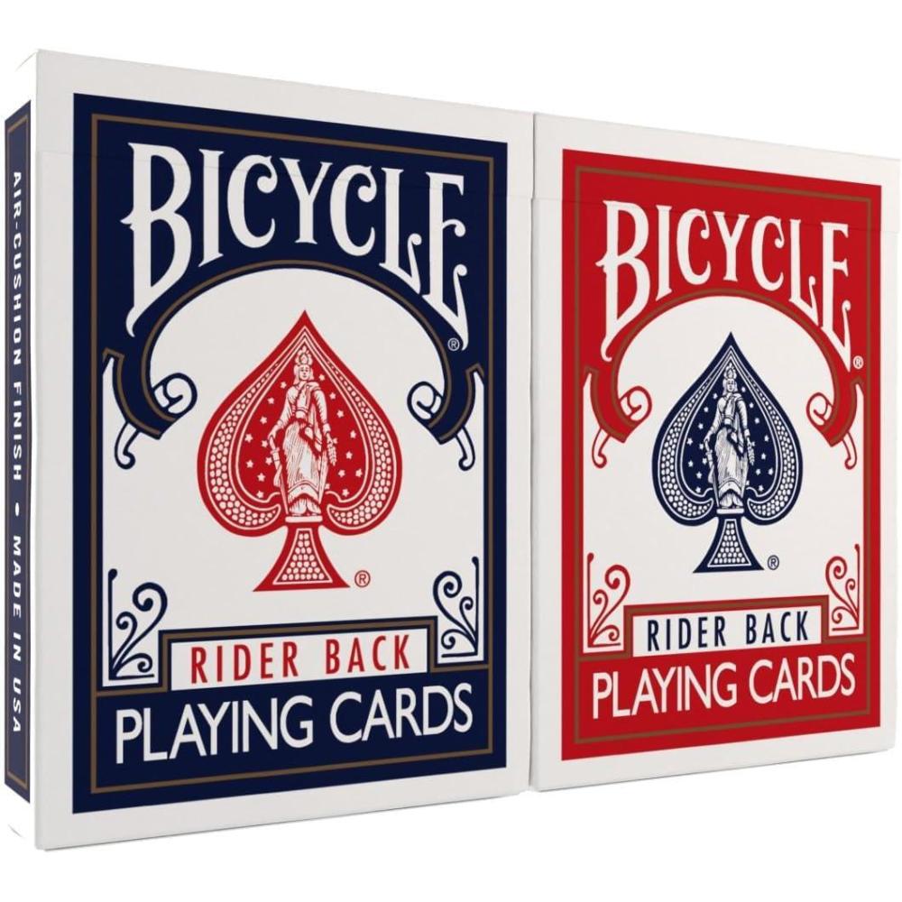 image:imageBicycle Rider Back Standard Index Playing Cards 12 Pack Bulk Set Classic Poker Size Decks of Cards for Poker Blackjack Rummy and Family Card Games Red amp Blue BacksRider Back 2 PK