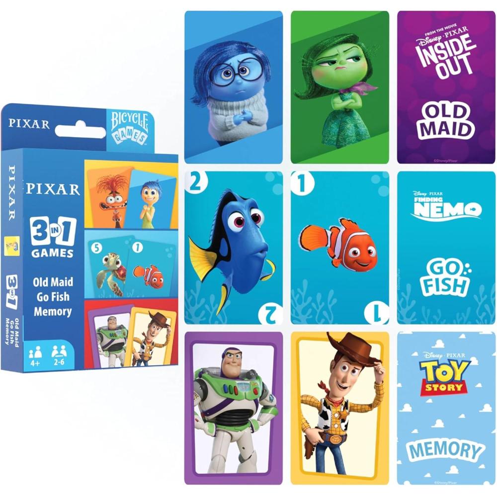 image:imageBicycle Spoons Featuring Forky from Toy Story Kids Card Game Featuring Disney and Pixar Characters Woody Buzz Lightyear Forky Bo Peep amp Alien Ages 4 Toy Story Birthday Gift 25 PlayersPixar 3 in 1 Games
