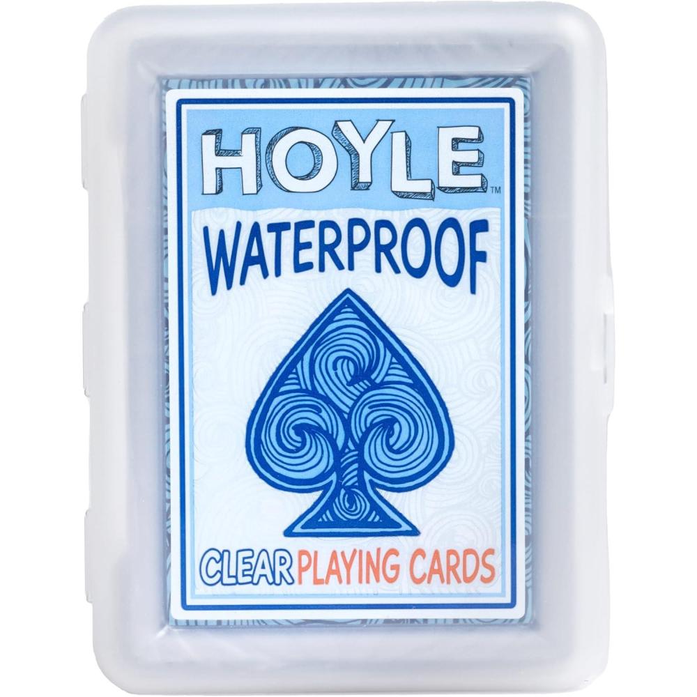 image:imageHoyle Waterproof Playing Cards Clear Plastic Deck of Cards for Outdoor Card Games Camping Beach Pool amp Travel Games 1 DeckHoyle Wateproof Playing Cards