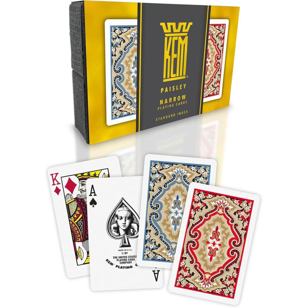 image:imageKEM Paisley Plastic Bridge Size Poker Playing Cards 2 Decks