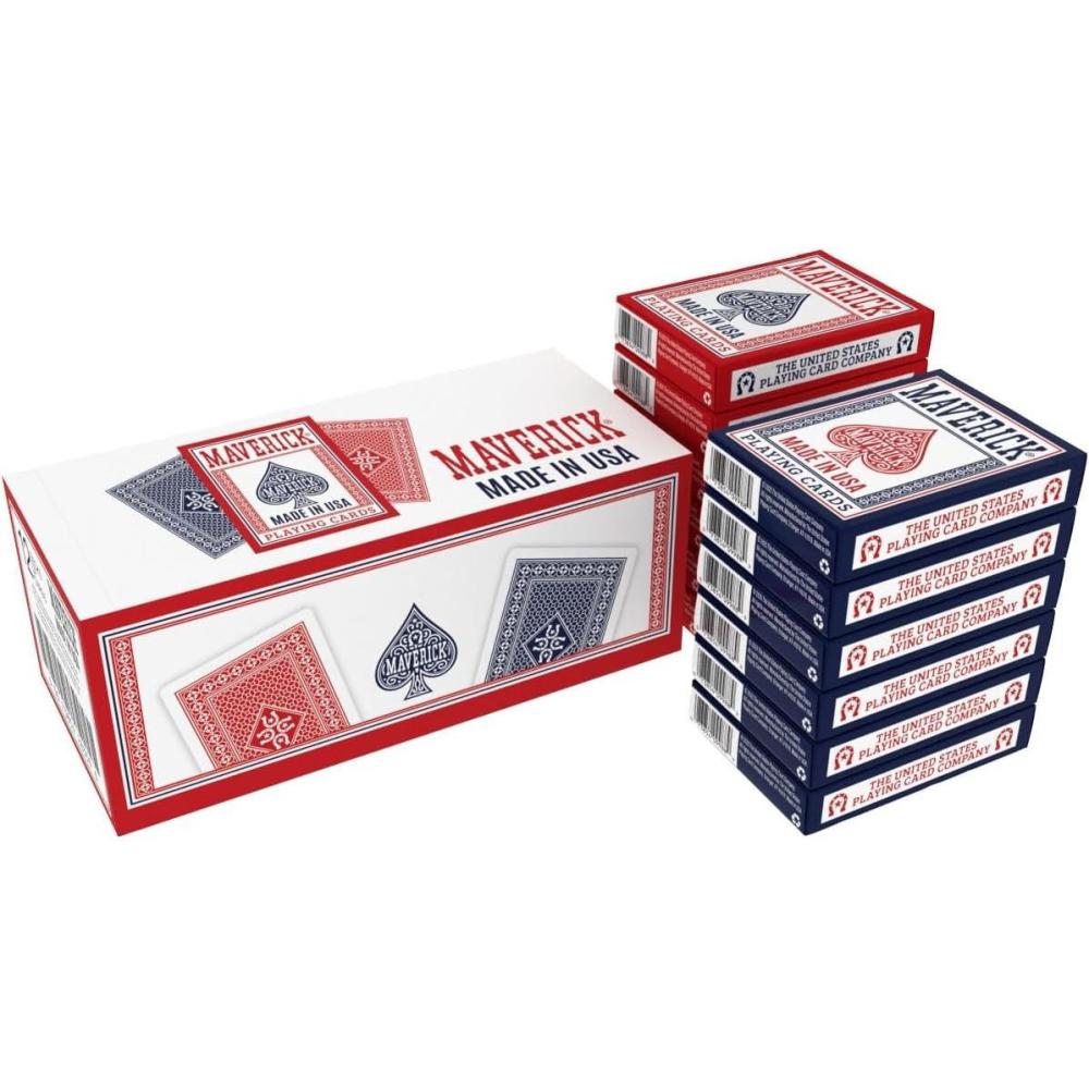 image:imageMaverick Jumbo Playing Cards 12 Pack Large Print Blue Deck Bulk Playing Cards for Poker Card Games and Group PlayMade in USA 12 PK Standard