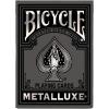 Bicycle Black and Rose Gold Metalluxe Playing Cards – Premium Foil Metalluxe Deck– Classic Poker Size, Collectible Luxury Design, Great for Game Night, Gifting, and Stocking Stuffer(Black and Silver)