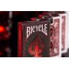 Bicycle Metalluxe Orange Playing Cards – Premium Metal Foil Finish – Poker Size(Grey and Crimson Red)