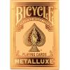 Bicycle Metalluxe Orange Playing Cards – Premium Metal Foil Finish – Poker Size(Orange)