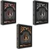 Bicycle Black and Rose Gold Metalluxe Playing Cards – Premium Foil Metalluxe Deck– Classic Poker Size, Collectible Luxury Design, Great for Game Night, Gifting, and Stocking Stuffer(3 Pack Bundle)