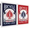 Bicycle Jumbo Index Playing Cards, 12 Pack Bulk Set of Large Print Poker Size Cards, Red & Blue Backs, for Easy Reading, Family Card Games, Classrooms, and Casino Play(Rider Back 2 PK)