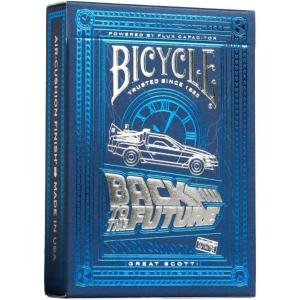 Bicycle Back To The Future Playing Cards 1 Pack, Premium, Foil, Metallic , Blue