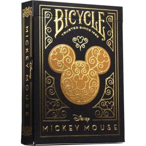 Bicycle Disney Princess Inspired Playing Cards Pink or Blue Playing Cards (Packaging May Vary)(Black and Gold Mickey)