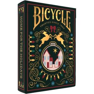 Bicycle Home for The Holidays Collectible Standard 52 Deck of Cards, Poker Size, Stocking Stuffers, Small, Family & Kids Card Game Night