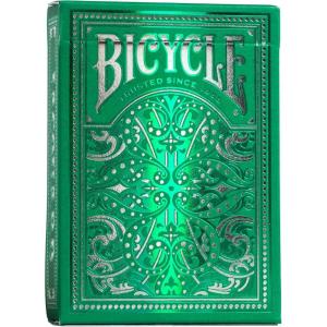 Bicycle Jacquard Premium Playing Cards, Silver and Emerald Green, 1 Deck