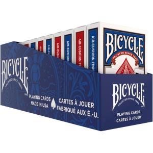 Bicycle Jumbo Index Playing Cards, 12 Pack Bulk Set of Large Print Poker Size Cards, Red & Blue Backs, for Easy Reading, Family Card Games, Classrooms, and Casino Play(Bicycle Jumbo 12 Pack)