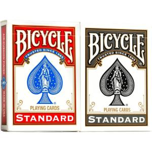 Bicycle Jumbo Index Playing Cards, 12 Pack Bulk Set of Large Print Poker Size Cards, Red & Blue Backs, for Easy Reading, Family Card Games, Classrooms, and Casino Play(2 PK Red/Black Std 807)