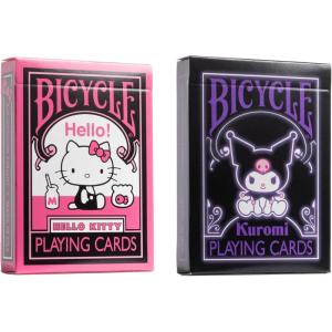 Bicycle Kuromi Sanrio Playing Cards, Black, Pink and Purple, 1 Deck(Hello Kitty Bundle)