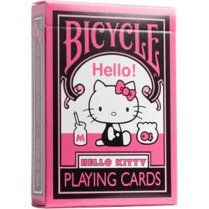 Bicycle Kuromi Sanrio Playing Cards, Black, Pink and Purple, 1 Deck(Hello Kitty Pink)