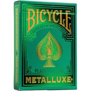 Bicycle Metalluxe Green Playing Cards – Premium Metal Foil Finish – Poker Size(Green)