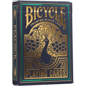 Bicycle Peacock Playing Cards – Purple – Cold Foil Premium Playing Card Deck for Card Games and Magic Tricks – Dazzling Design, Smooth Finish(Green)
