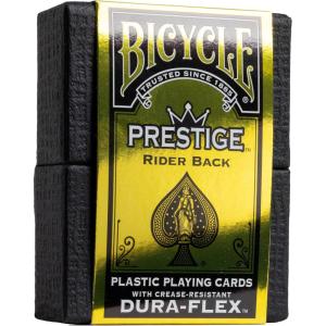 Bicycle Prestige Waterproof Plastic Playing Cards, Red and Blue 2 Pack(Black)