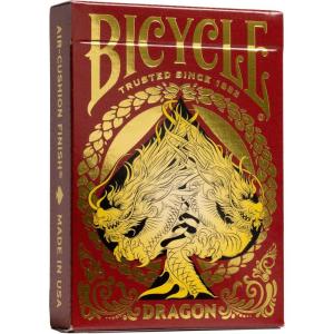 Bicycle Red Dragon Gold Foil Premium Playing Cards, 1 Deck