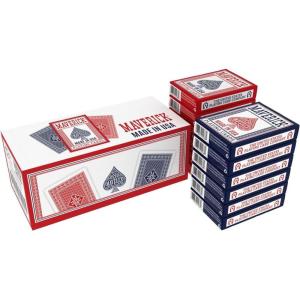 Maverick Jumbo Playing Cards 12 Pack, Large Print, Blue Deck, Bulk Playing Cards for Poker, Card Games, and Group Play(Made in USA 12 PK Standard)