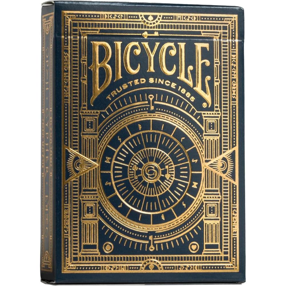 image:imageBicycle Cypher Premium Black Playing Cards Gold Foil Encrypted Messages in Playing Cards 1 DeckCustom