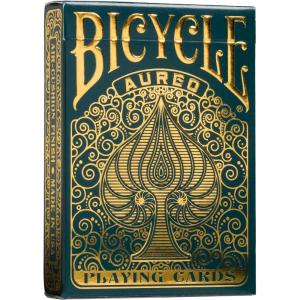 Bicycle Cypher Premium Black Playing Cards, Gold Foil, Encrypted Messages in Playing Cards, 1 Deck(Bicycle Aureo)