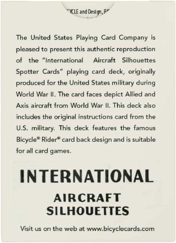 image:imageBicycle Spotter Red Playing Cards Deck Historical WWII Collectible Deck Featuring Airplane Identification Ideal Gift for Marines Army Navy Airforce Millitary Veterans and Their FamiliesRed