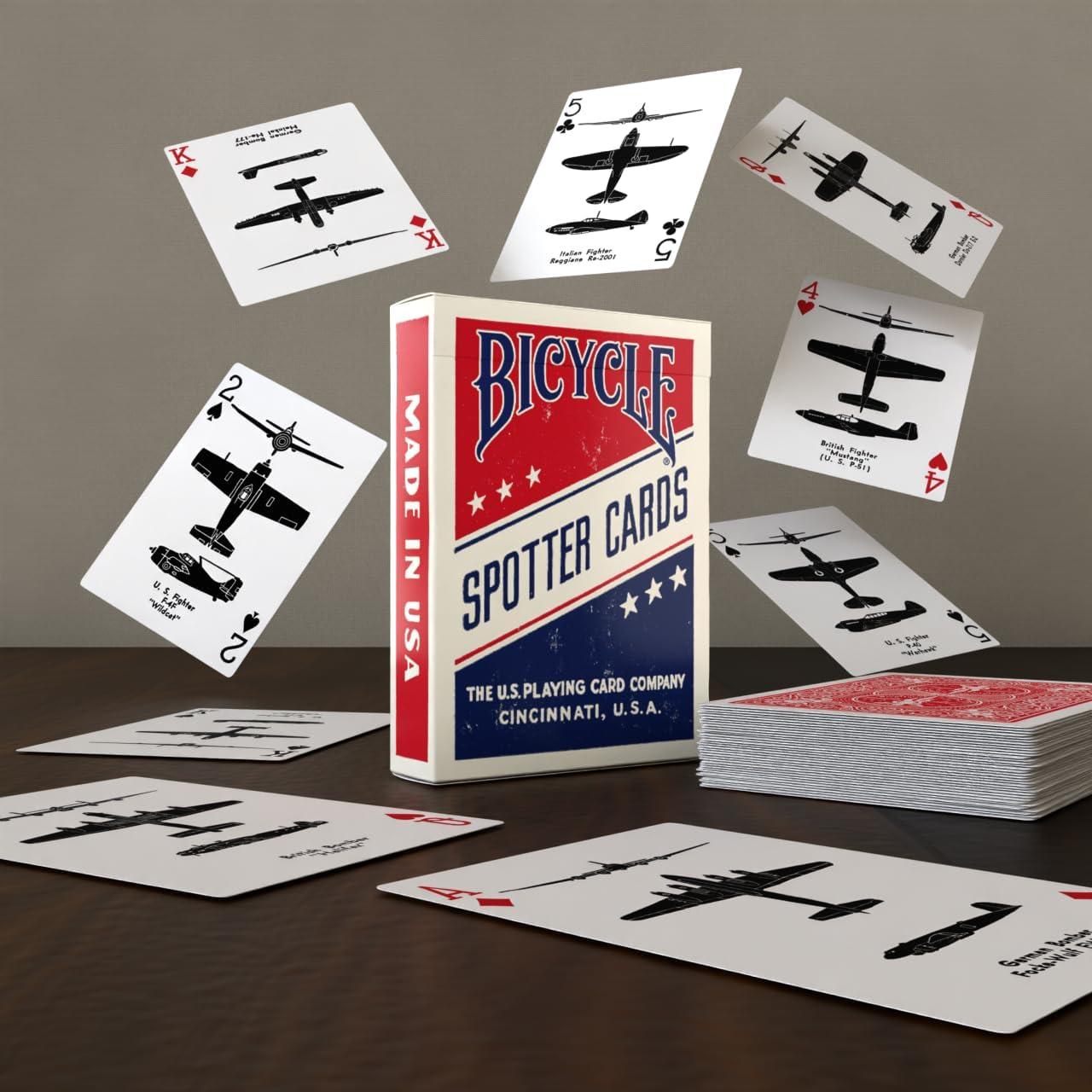 image:imageBicycle Spotter Red Playing Cards Deck Historical WWII Collectible Deck Featuring Airplane Identification Ideal Gift for Marines Army Navy Airforce Millitary Veterans and Their FamiliesRed