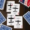 Bicycle Spotter (Red) Playing Cards Deck – Historical WWII Collectible Deck Featuring Airplane Identification, Ideal Gift for Marines, Army, Navy, Airforce Millitary Veterans and Their Families(Blue)