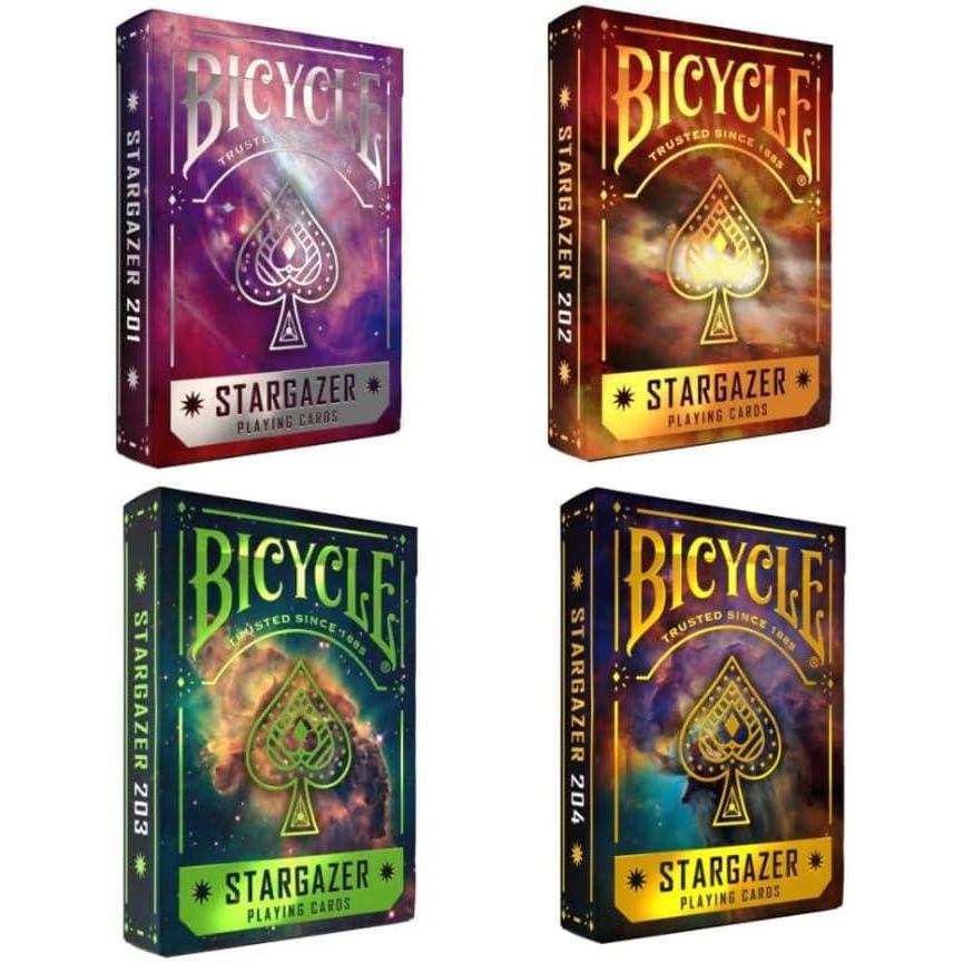 image:imageBicycle Stargazer 204 Playing Cards  Premium CosmicThemed PokerSize Deck of Cards with AirCushion Finish Collectible Space Galaxy Design for Cardistry Magic Tricks and Game NightStargazer 201204