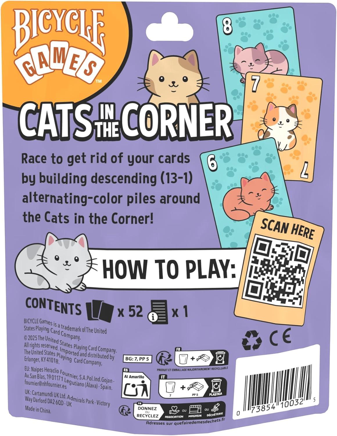 image:imageBicycle Hogwash Card Game FastMoving Family Bluffing Game for Kids amp Adults EasytoLearn Party Card Game with Colorful Artwork Fun TravelFriendly Game Night DeckCats In The Corner