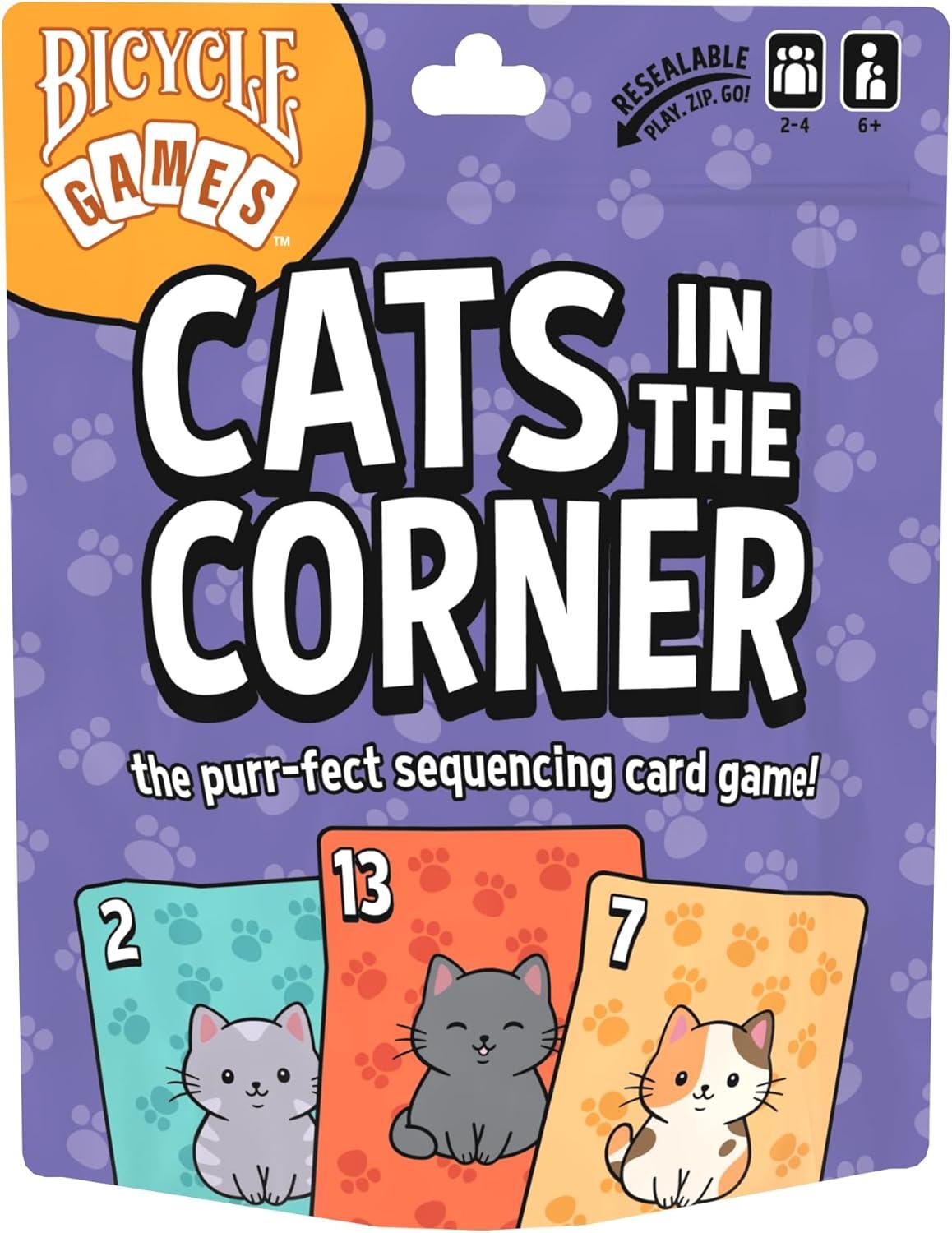 image:imageBicycle Hogwash Card Game FastMoving Family Bluffing Game for Kids amp Adults EasytoLearn Party Card Game with Colorful Artwork Fun TravelFriendly Game Night DeckCats In The Corner