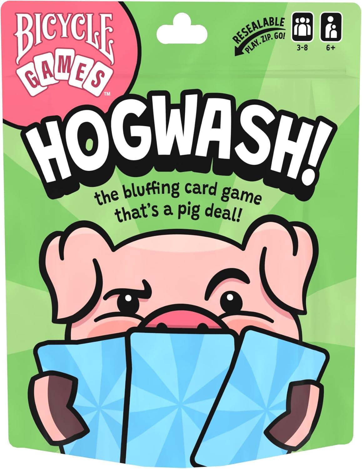 image:imageBicycle Hogwash Card Game FastMoving Family Bluffing Game for Kids amp Adults EasytoLearn Party Card Game with Colorful Artwork Fun TravelFriendly Game Night DeckHogwash