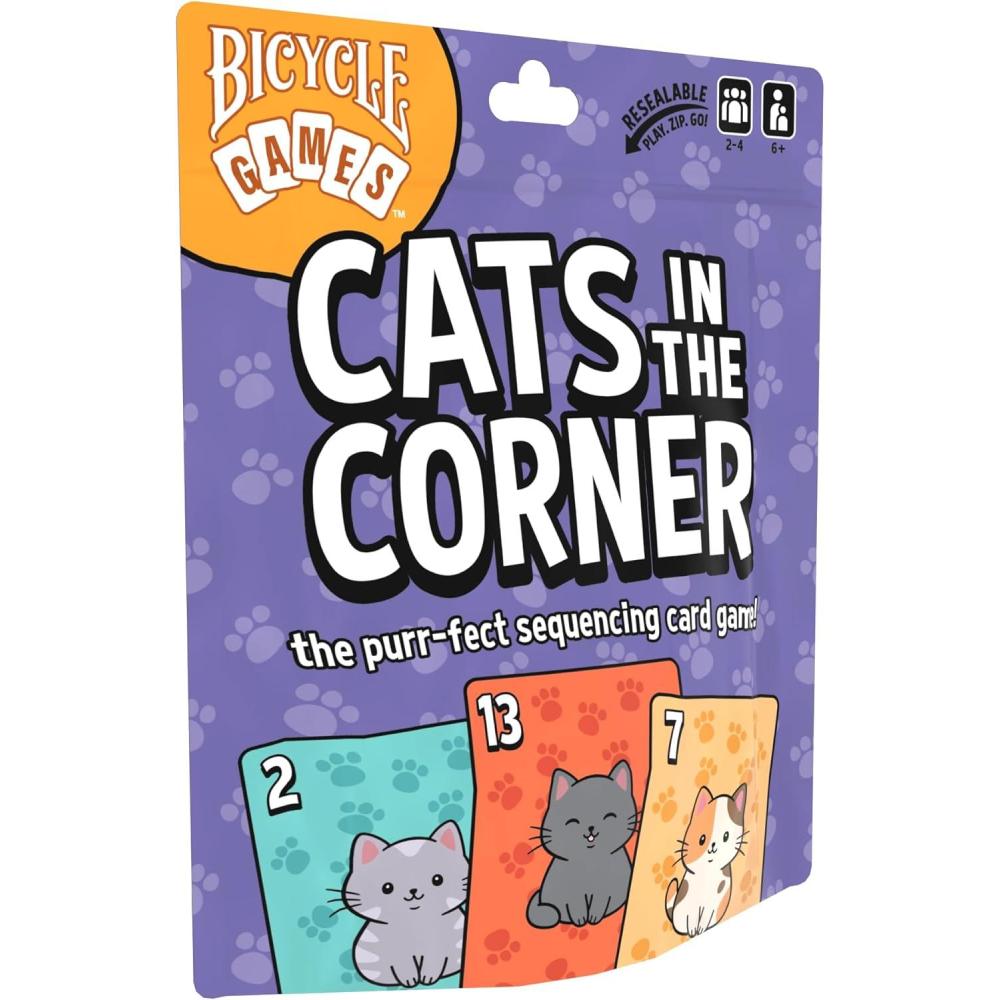 image:imageBicycle Hogwash Card Game FastMoving Family Bluffing Game for Kids amp Adults EasytoLearn Party Card Game with Colorful Artwork Fun TravelFriendly Game Night DeckCats In The Corner