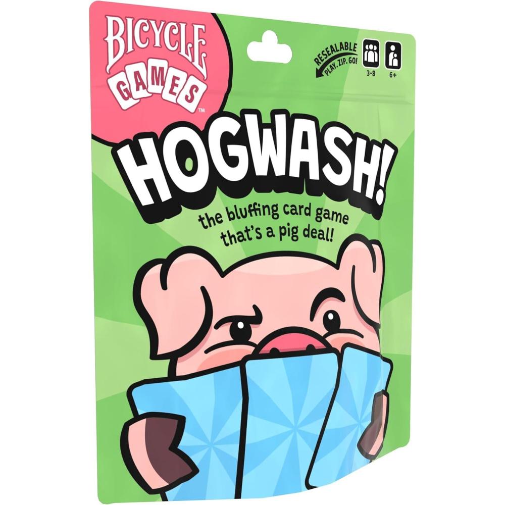 image:imageBicycle Hogwash Card Game FastMoving Family Bluffing Game for Kids amp Adults EasytoLearn Party Card Game with Colorful Artwork Fun TravelFriendly Game Night DeckHogwash