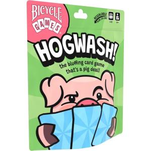 Bicycle Hogwash Card Game – Fast‑Moving Family Bluffing Game for Kids & Adults, Easy‑to‑Learn Party Card Game with Colorful Artwork, Fun Travel‑Friendly Game Night Deck(Hogwash)
