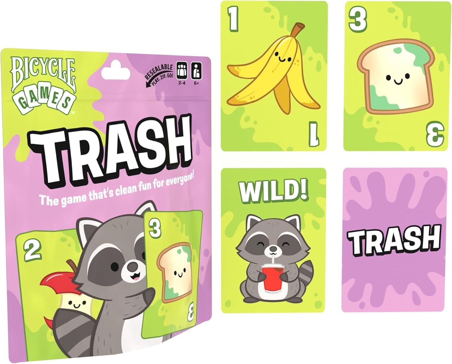image:imageBicycle Trash Card Game FastPaced Family Card Game for Kids amp Adults EasytoLearn Travel Game Includes Custom Deck and Instructions Fun Strategy Game for Game Night