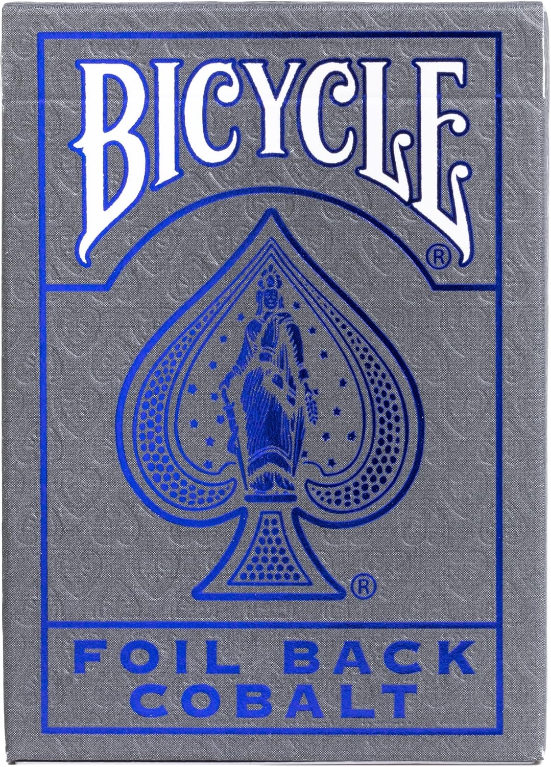 image:imageBicycle Metalluxe Silver Playing Cards Premium Metal Foil Finish Poker SizeGrey and Cobalt Blue